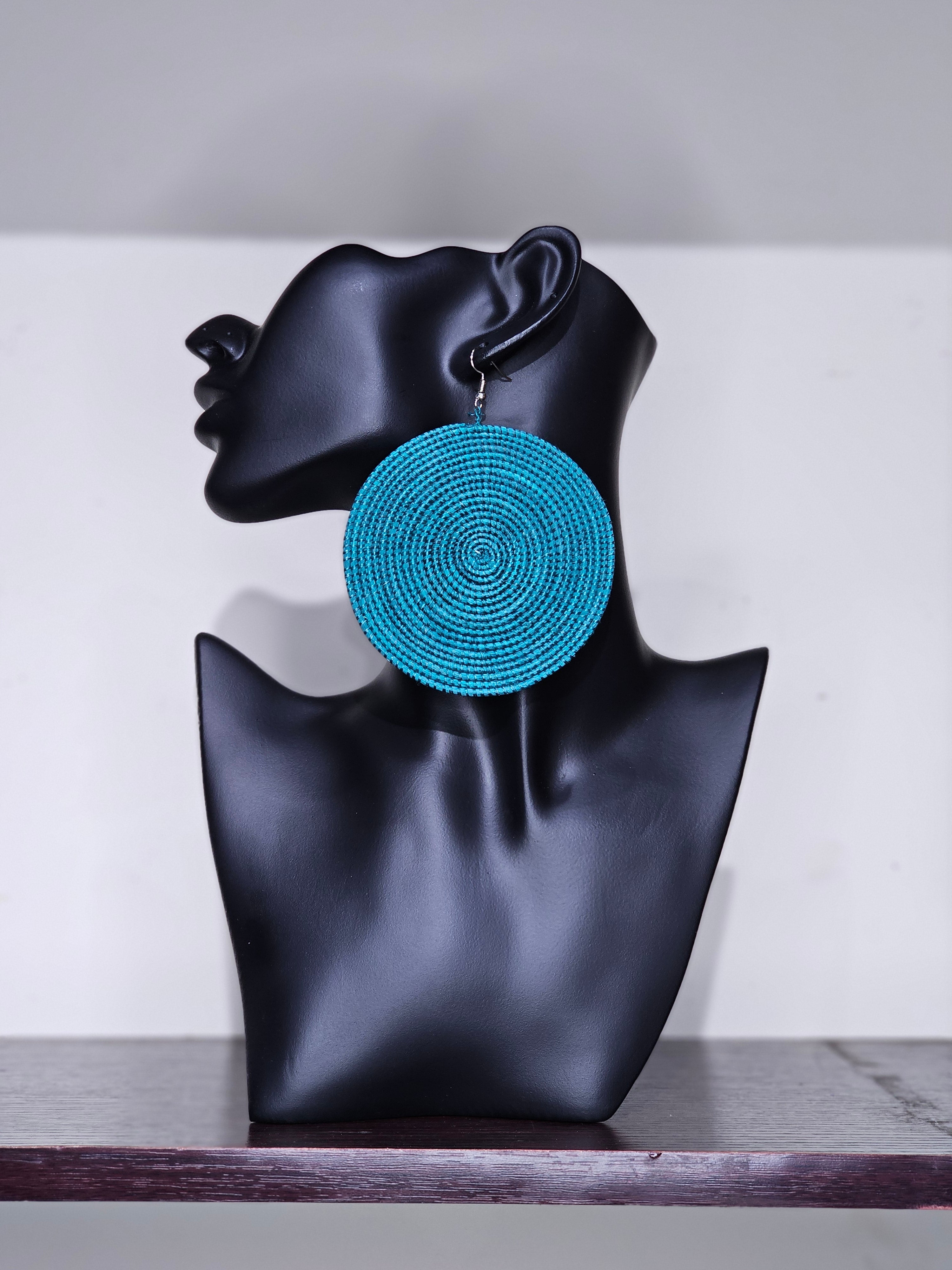 Round Rattan Rwanda Earrings