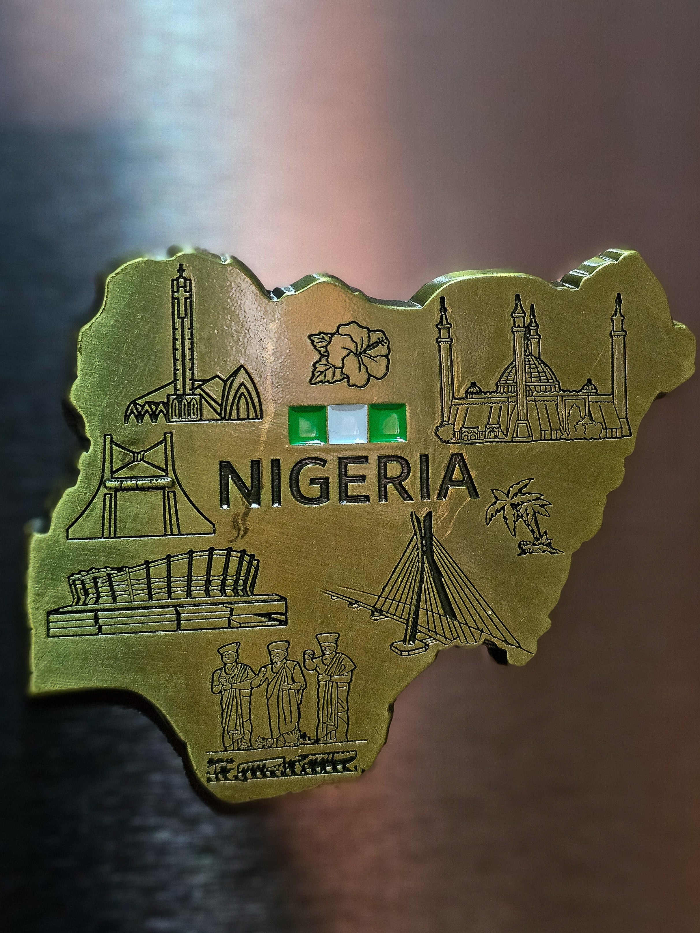 Map of Nigeria Fridge Magnets