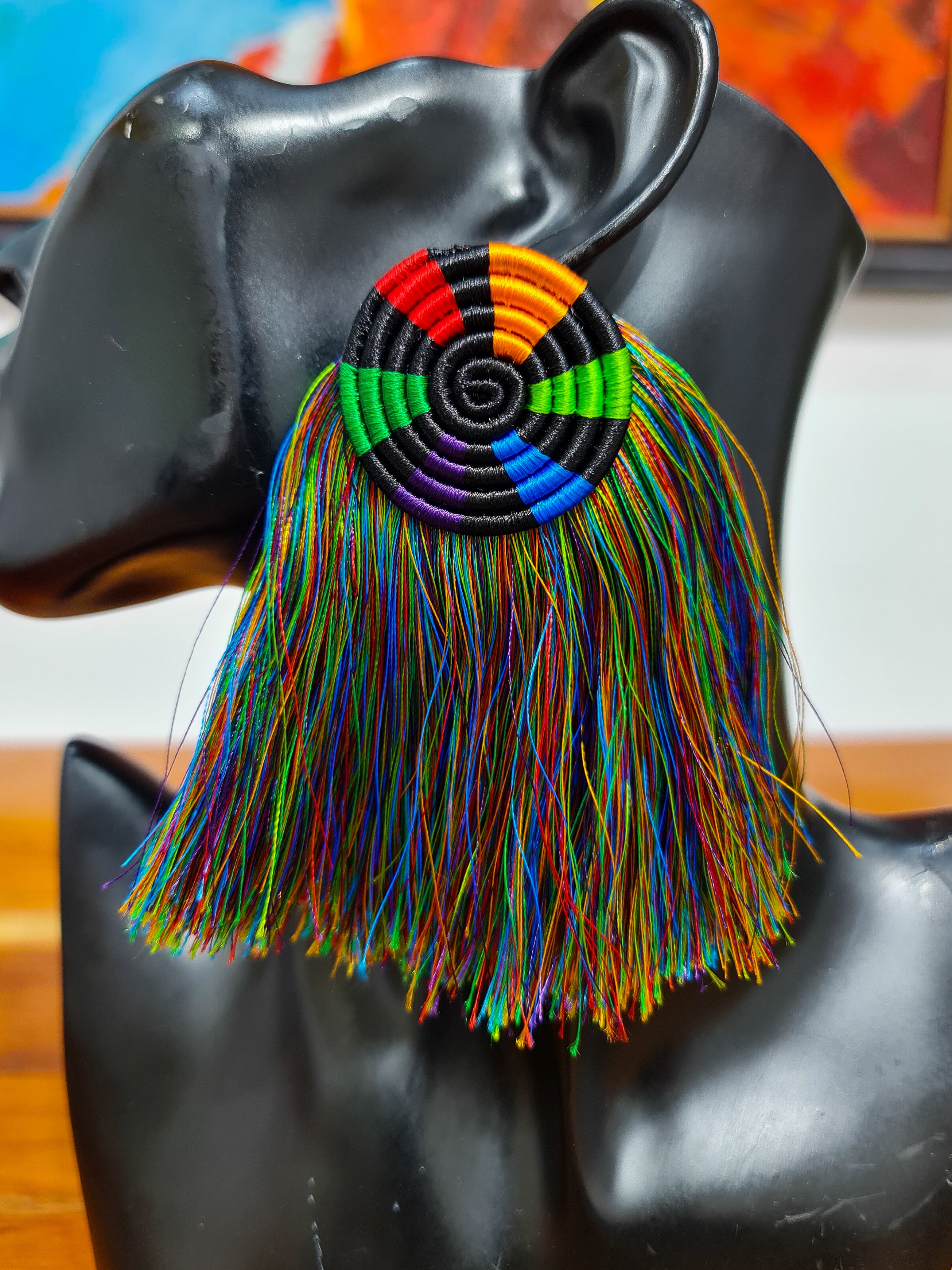 Disc + Flare Rwanda Earrings