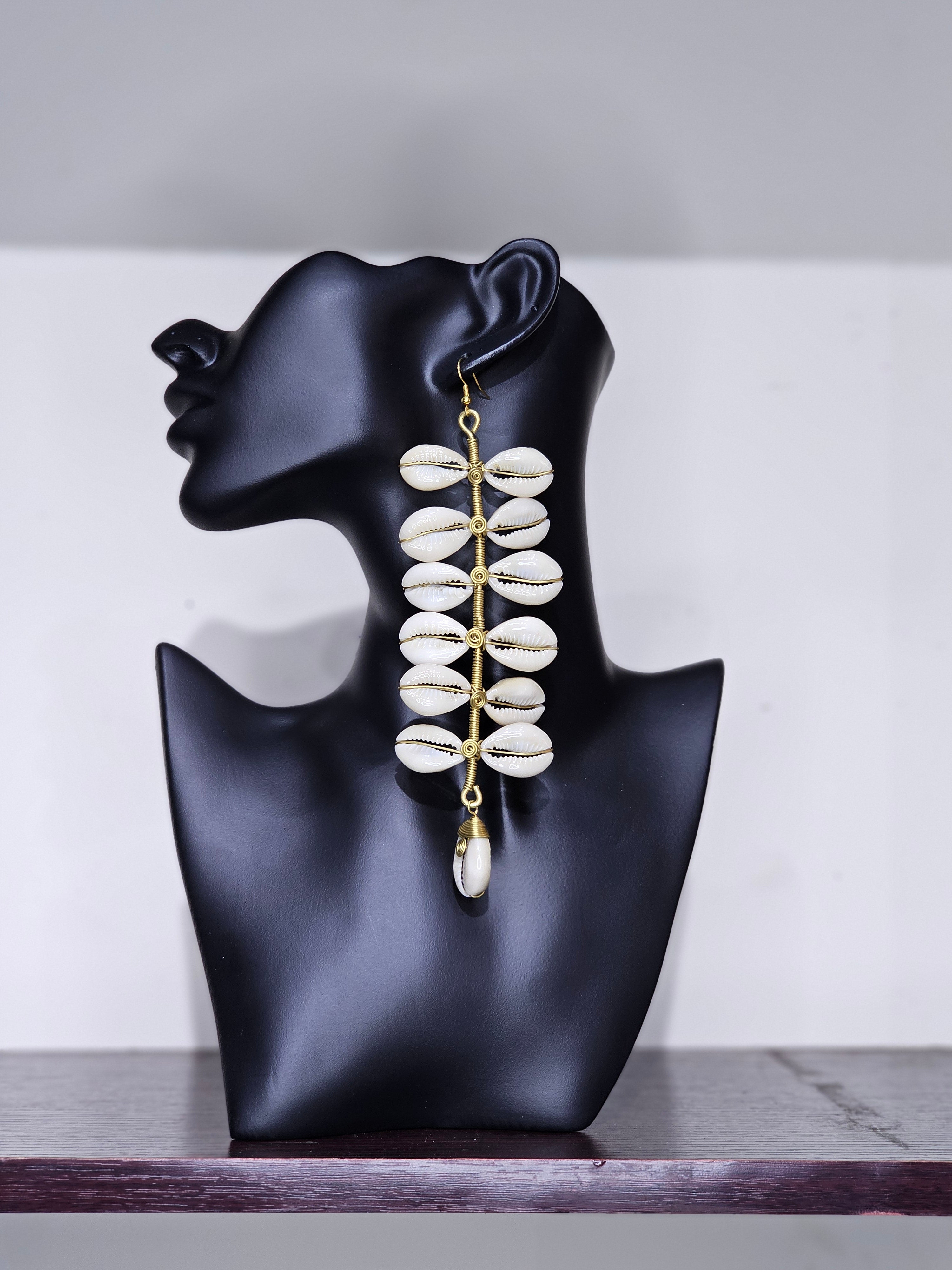 Cowrie Track Earrings